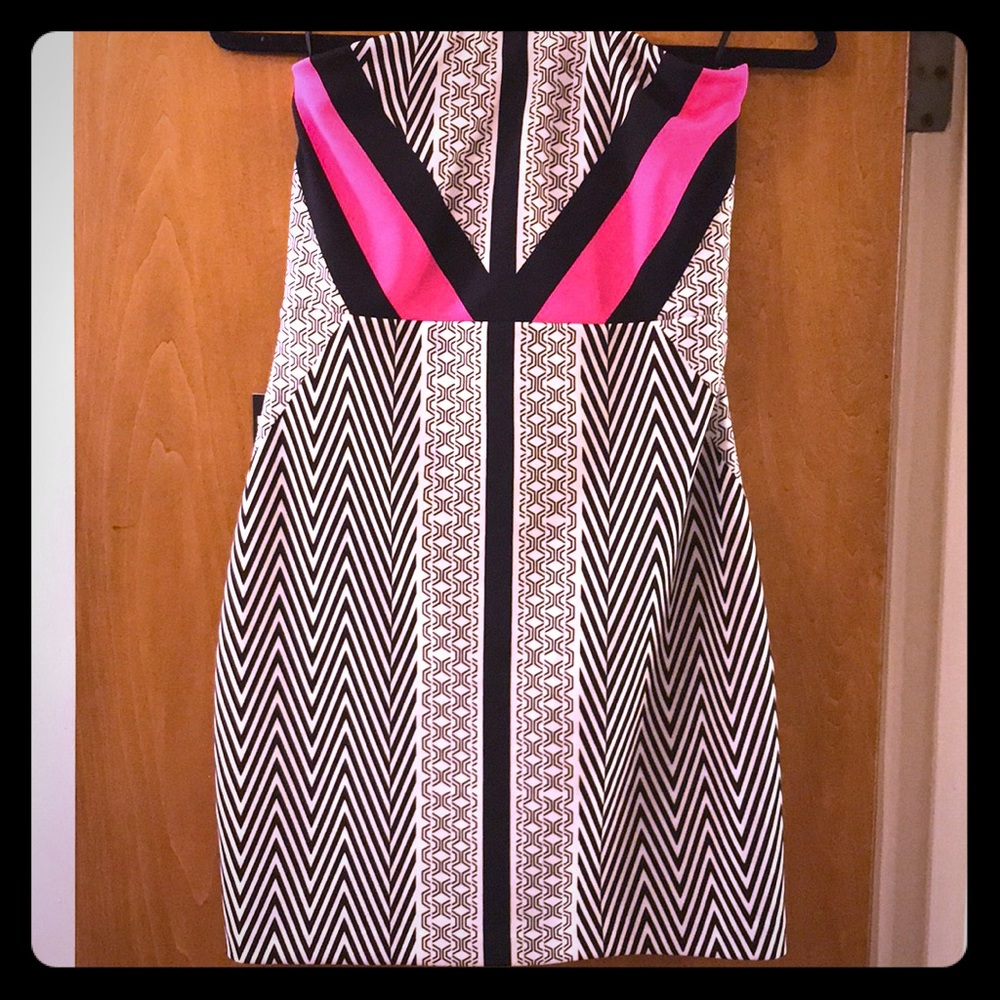 NWT Express strapless geometric dress size 6